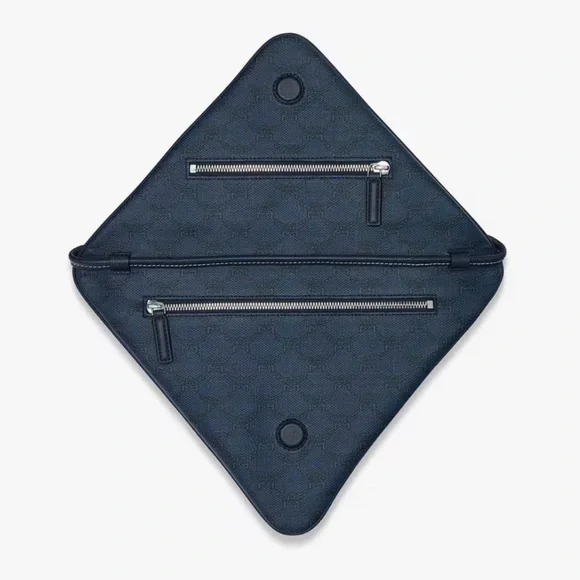 MCM Navy Triangle Belt Bag - Picture 3 of 4